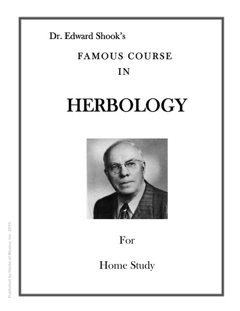 dr edward shook herbology for home study pdf